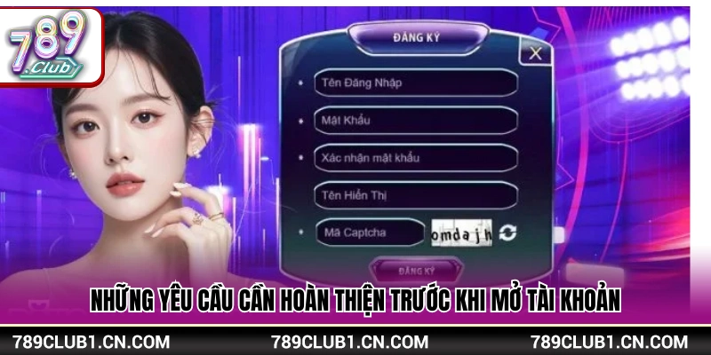 Các điều kiện cần đáp ứng trước khi khởi tạo người dùng